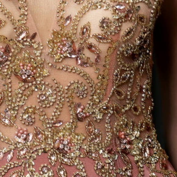 COPY - Rose pink off shoulder formal evening bridesmaid mother of the bride dre… - Picture 7 of 8